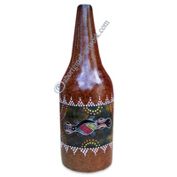 Terracotta Vase With Aboriginal Dot Painted