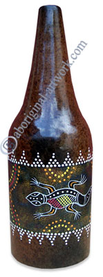 Terracotta Vase With Aboriginal Dot Painted