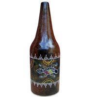 Terracotta Vase With Aboriginal Dot Painted