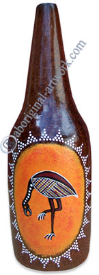 Terracotta Vase With Aboriginal Dot Painted