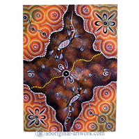 Aboriginal Dot Art Painting On Canvas
