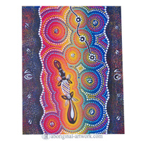Aboriginal Dot Art Painting On Canvas