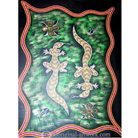 Aboriginal Dot Art Painting On Canvas