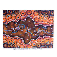 Aboriginal Dot Art Painting On Canvas