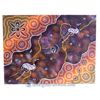 Aboriginal Dot Art Painting On Canvas