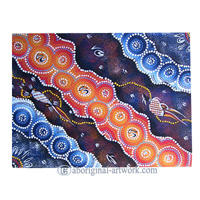 Aboriginal Dot Art Painting On Canvas