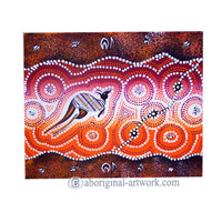 Aboriginal Dot Art Painting On Canvas