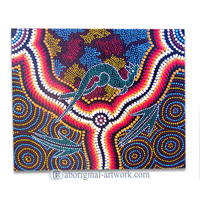Aboriginal Dot Art Painting On Canvas