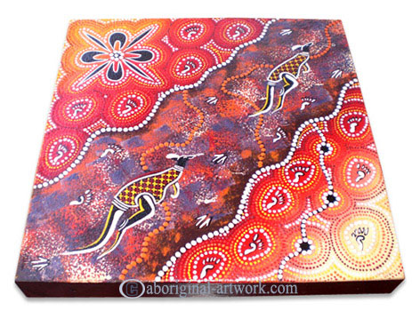 Aboriginal Dot Art Painting On Canvas