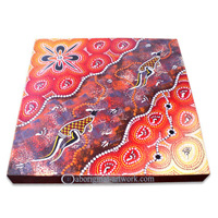 Aboriginal Dot Art Painting On Canvas
