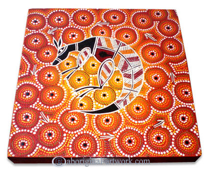 Aboriginal Dot Art Painting On Canvas