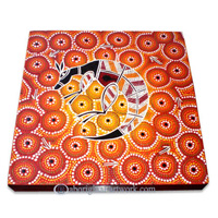 Aboriginal Dot Art Painting On Canvas