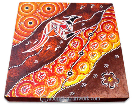 Aboriginal Dot Art Painting On Canvas