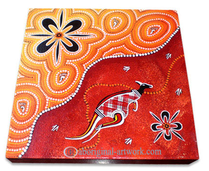 Aboriginal Dot Art Painting On Canvas