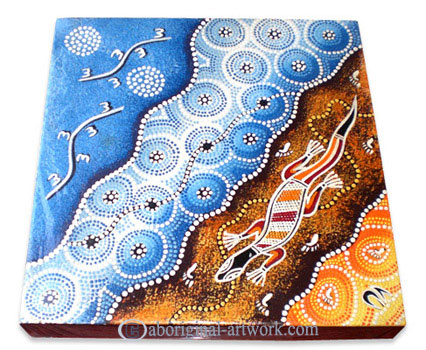 Aboriginal Dot Art Painting On Canvas