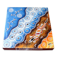 Aboriginal Dot Art Painting On Canvas
