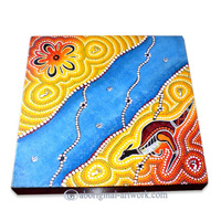 Aboriginal Dot Art Painting On Canvas