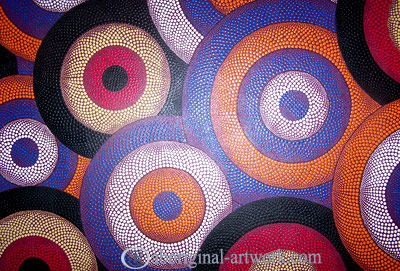 Aboriginal Dot Art Painting On Canvas