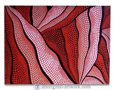 Aboriginal Dot Art Painting On Canvas