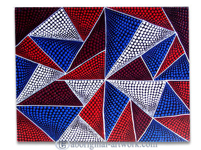 Aboriginal Dot Art Painting On Canvas