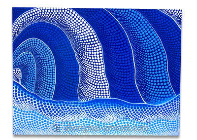 Aboriginal Dot Art Painting On Canvas