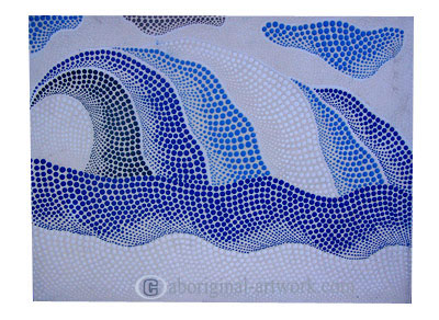 Aboriginal Dot Art Painting On Canvas