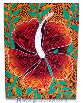 Aboriginal Dot Art Painting On Canvas