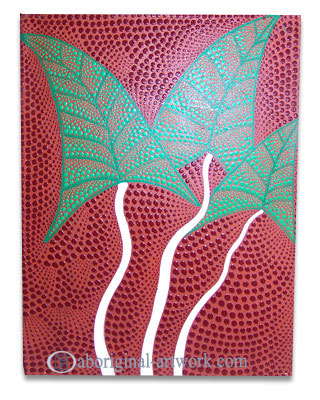 Aboriginal Dot Art Painting On Canvas
