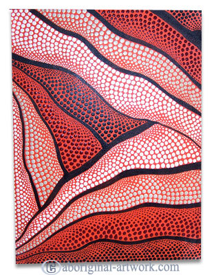 Aboriginal Dot Art Painting On Canvas