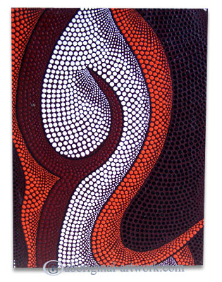 Aboriginal Dot Art Painting On Canvas