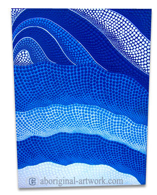 Aboriginal Dot Art Painting On Canvas