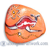 Aboriginal Handpainted Message Stone