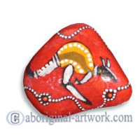 Aboriginal Handpainted Message Stone