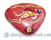 Aboriginal Handpainted Message Stone
