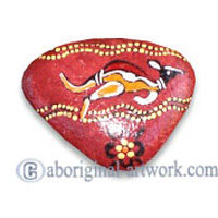 Aboriginal Handpainted Message Stone