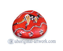 Aboriginal Handpainted Message Stone