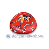Aboriginal Handpainted Message Stone