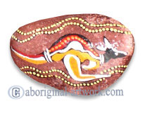 Aboriginal Handpainted Message Stone