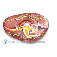 Aboriginal Handpainted Message Stone