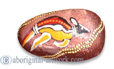 Aboriginal Handpainted Message Stone