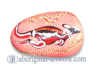 Aboriginal Handpainted Message Stone