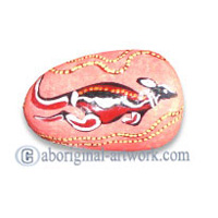 Aboriginal Handpainted Message Stone
