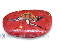 Aboriginal Handpainted Message Stone
