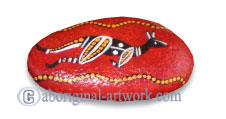 Aboriginal Handpainted Message Stone