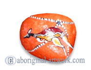 Aboriginal Handpainted Message Stone