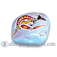 Aboriginal Handpainted Message Stone