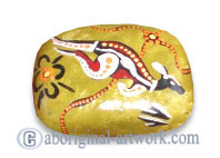 Aboriginal Handpainted Message Stone