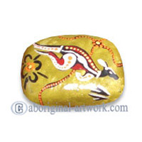 Aboriginal Handpainted Message Stone