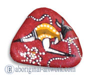 Aboriginal Handpainted Message Stone