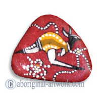 Aboriginal Handpainted Message Stone